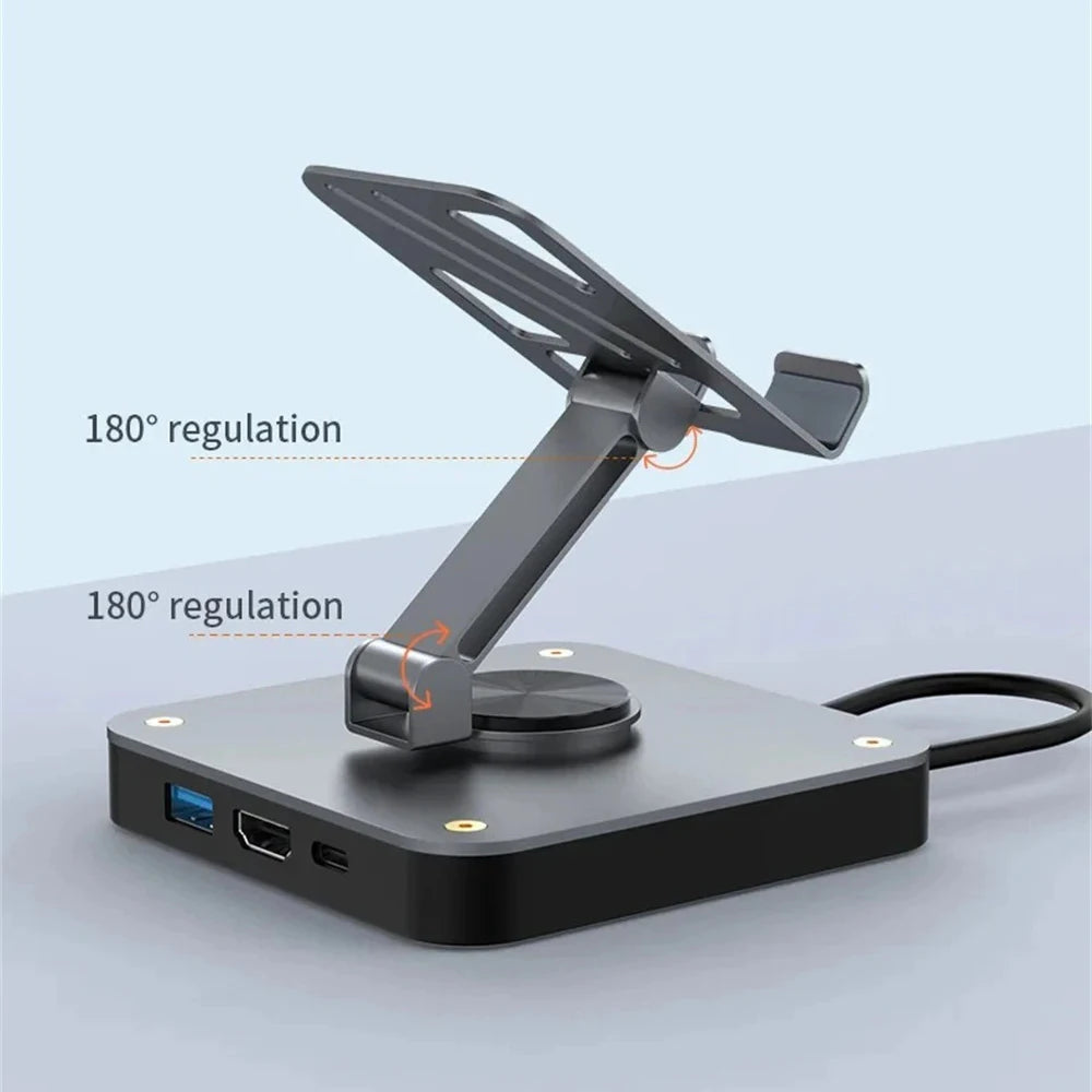 3-in-1 USB C Docking Station with Holder