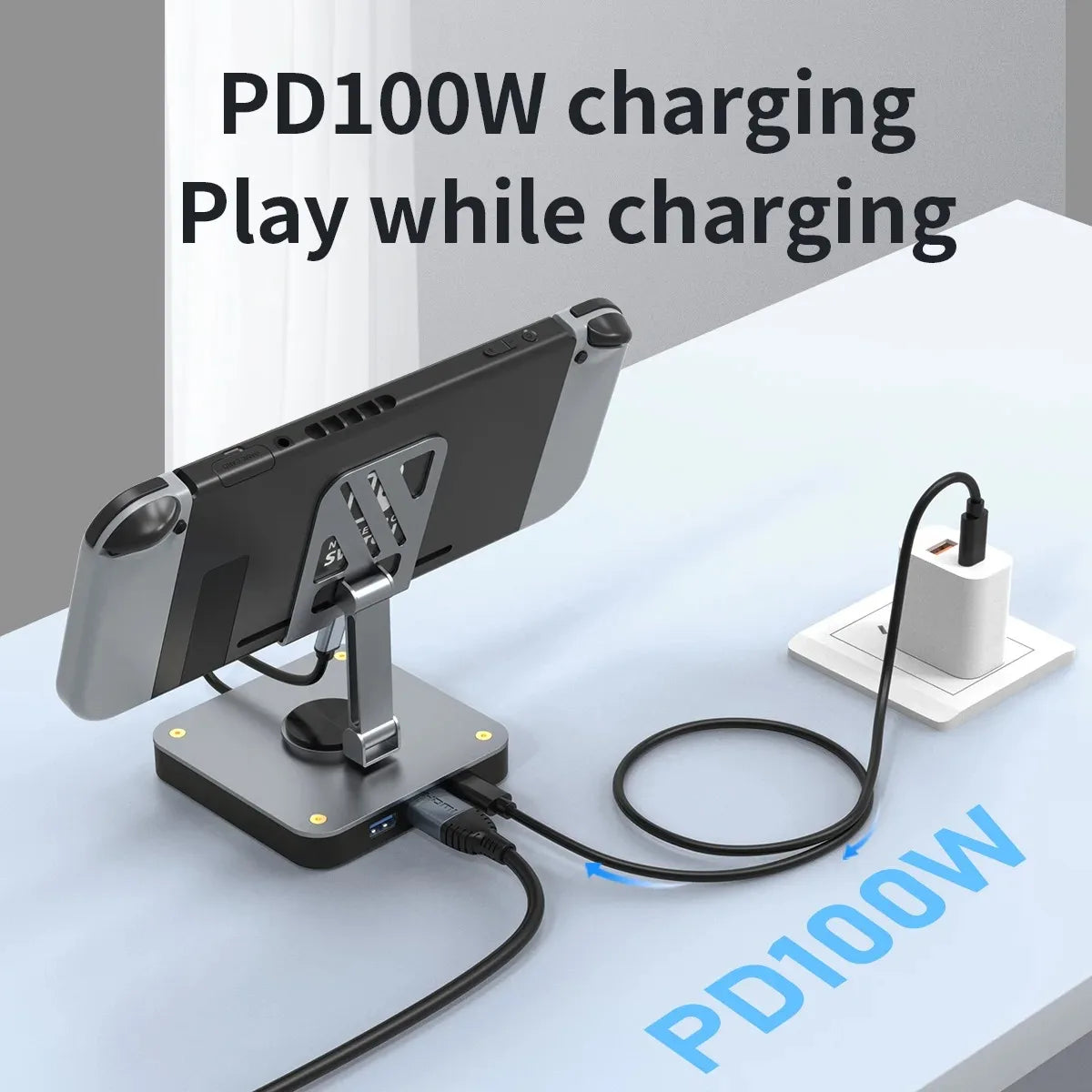 3-in-1 USB C Docking Station with Holder