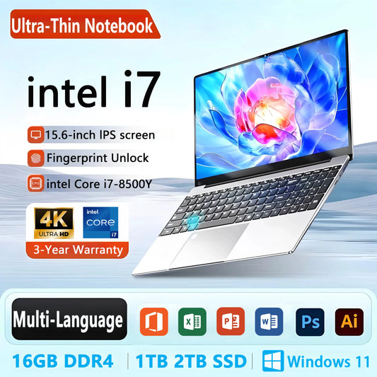 2025 New Original 15.6-inch Laptop Intel Core i7 16GB DDR4